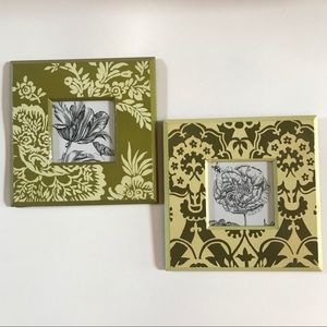Green Anthropologie frames (w art or add photos)